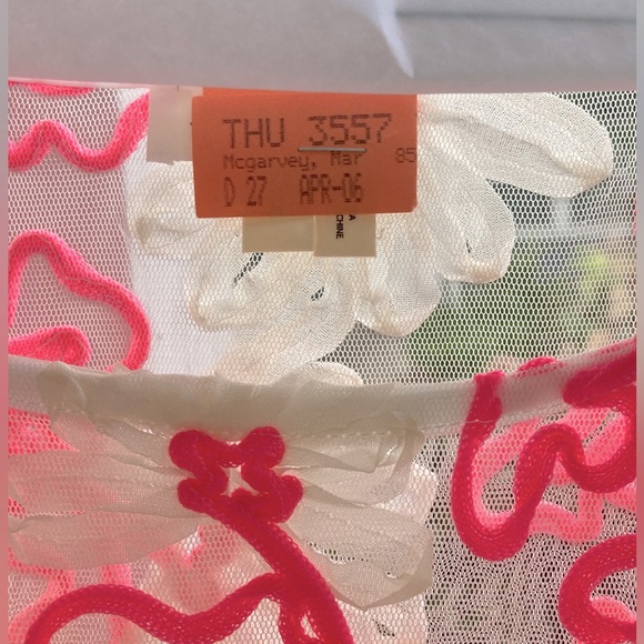 Anthro - Meadow Rue - Mesh Lace Embossed Floral tee - Picture 10 of 12